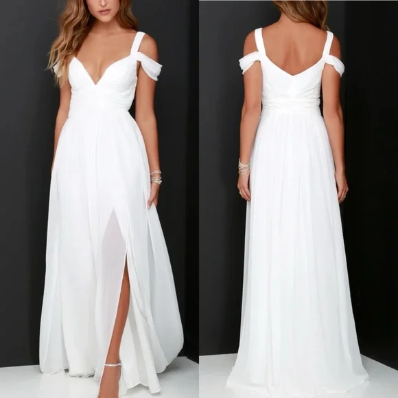 lulus ocean of elegance ivory maxi dress Slowing Tide Maxi Dress main image 0